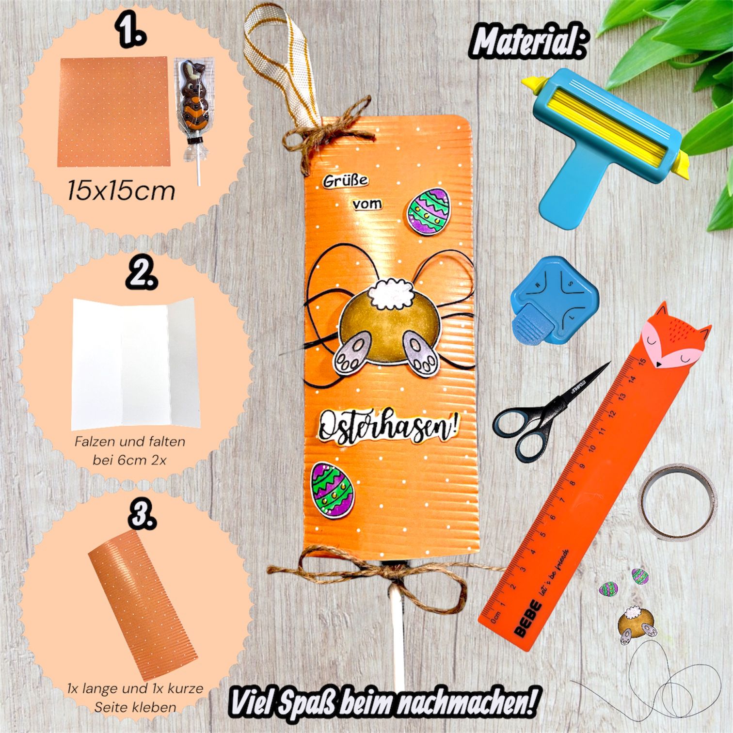 Anleitung Oster Schoko Lolly Verpackung Stamp fun