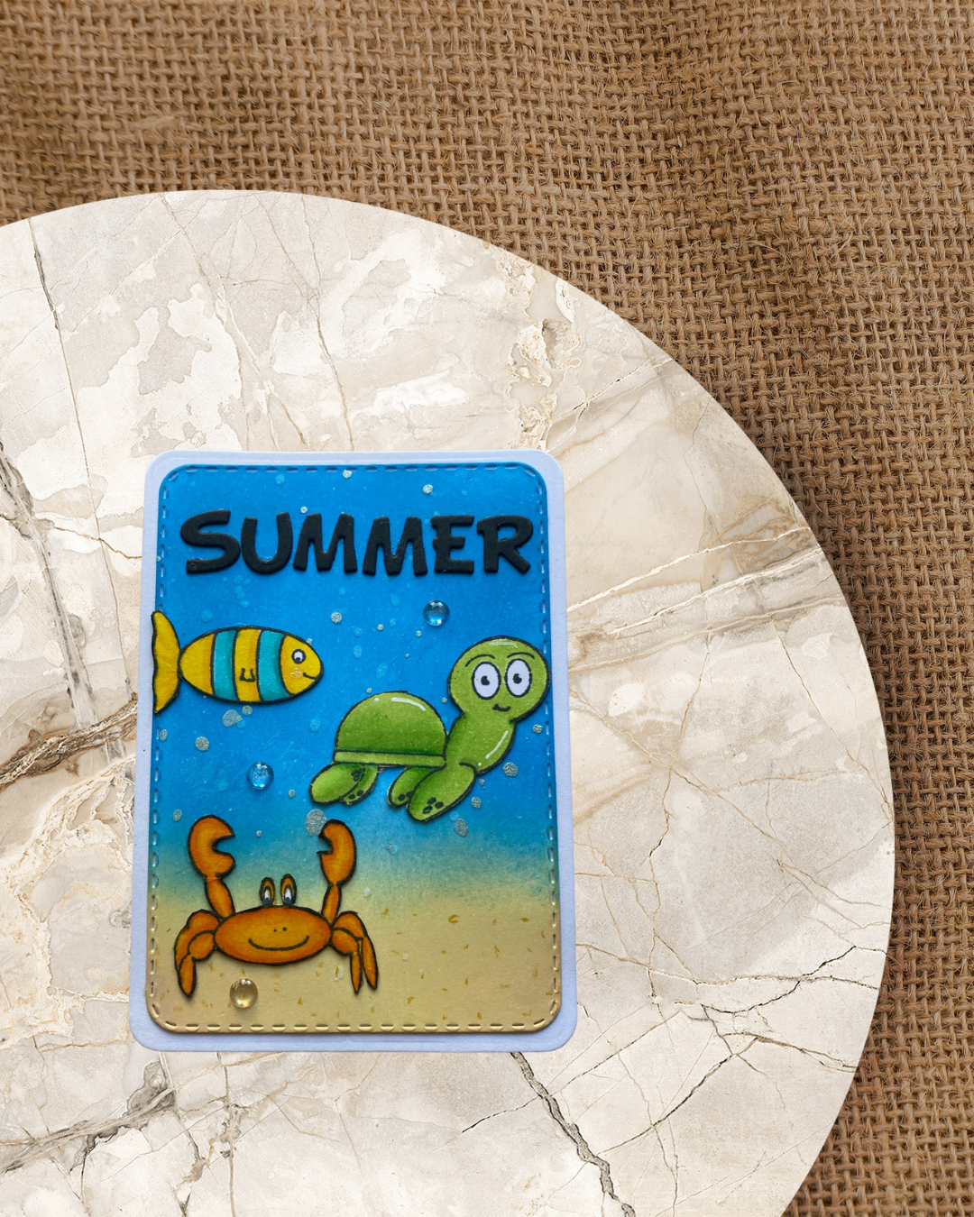 ATC mit Fisch, Schildkröte und Krebs