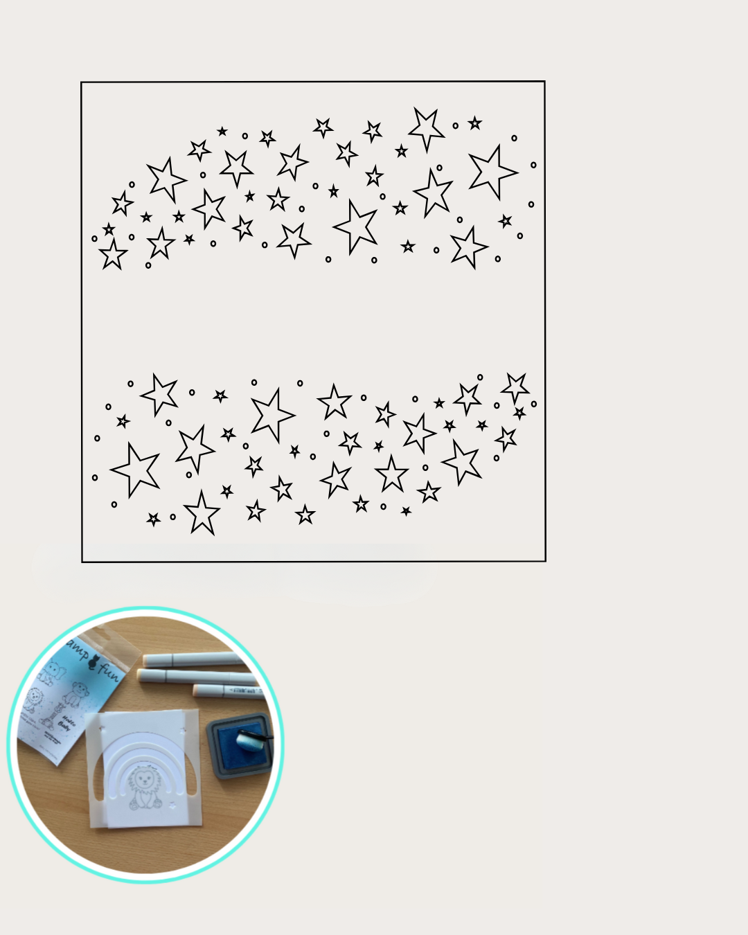 Stencil Sternenwirbel