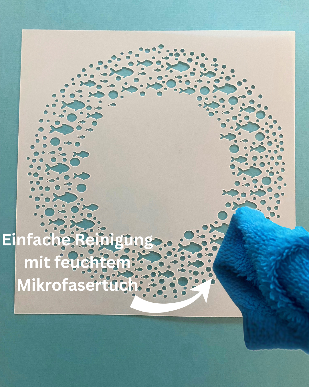 Stencil Fisch Kreis