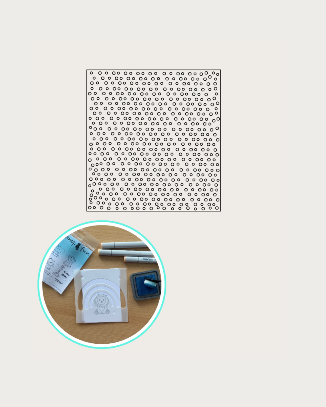 Schablone mit Schneeflocken