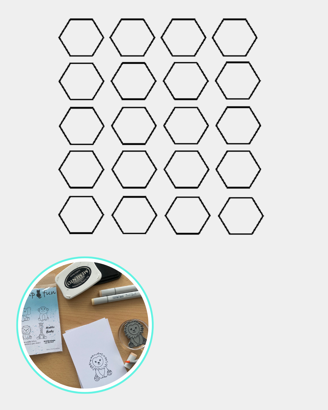 Schablone mit Bienenwaben