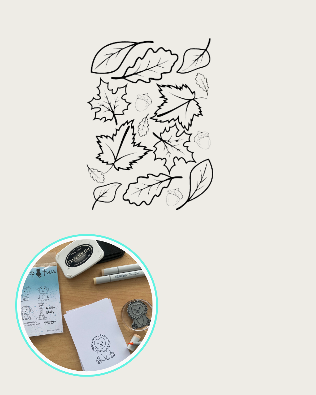 Stempel mit verschiedenen Blätter