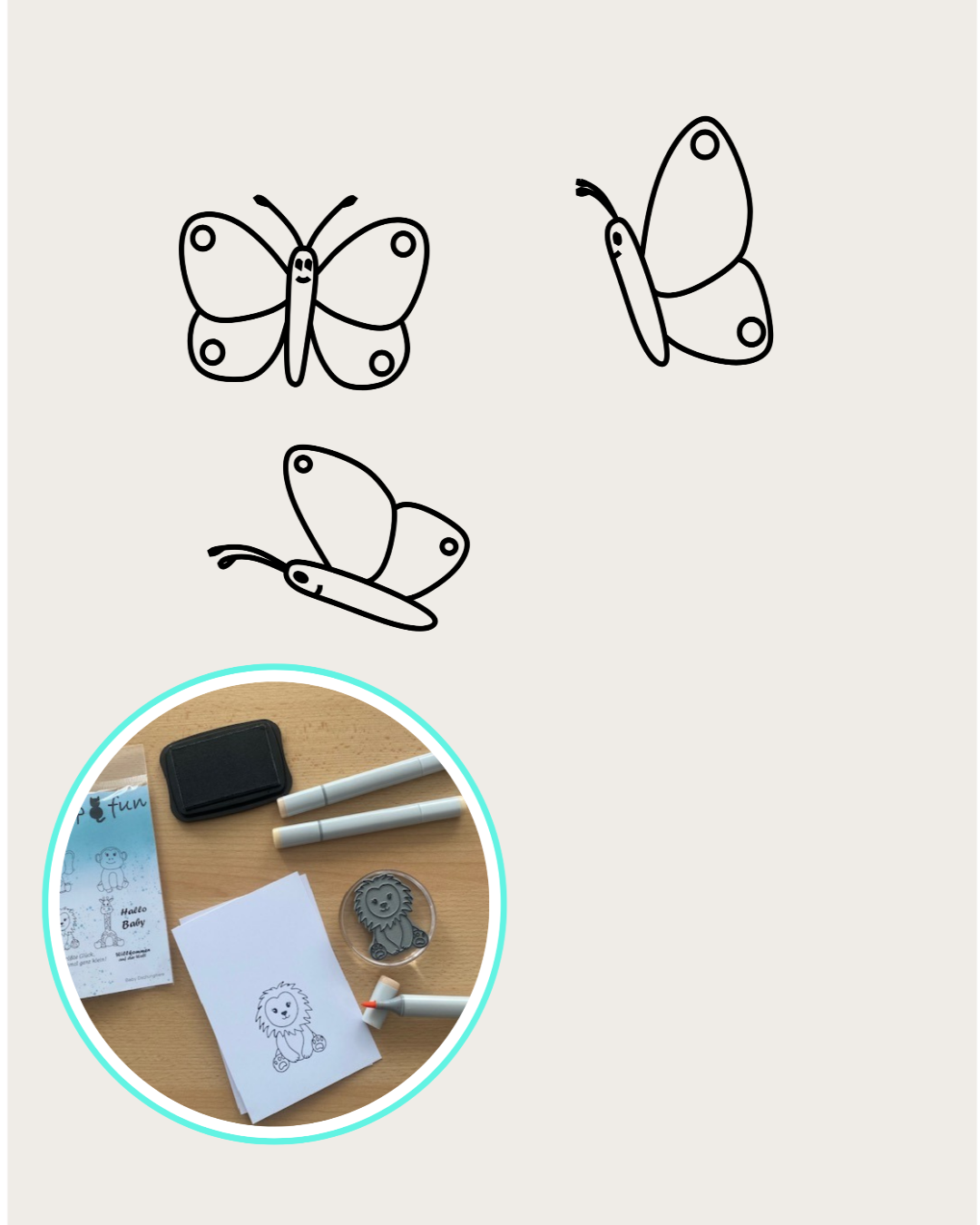 Stempel 3 Schmetterlinge