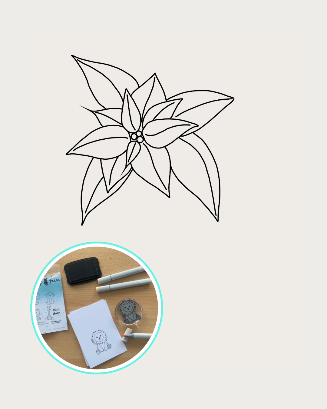 Stempel Weihnachtsstern groß