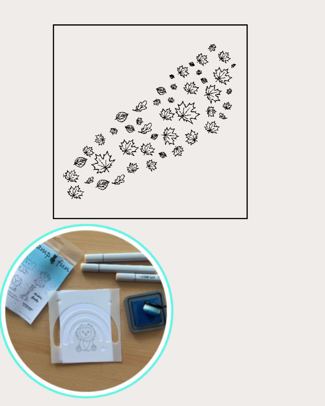 Stencil Herbstblätter