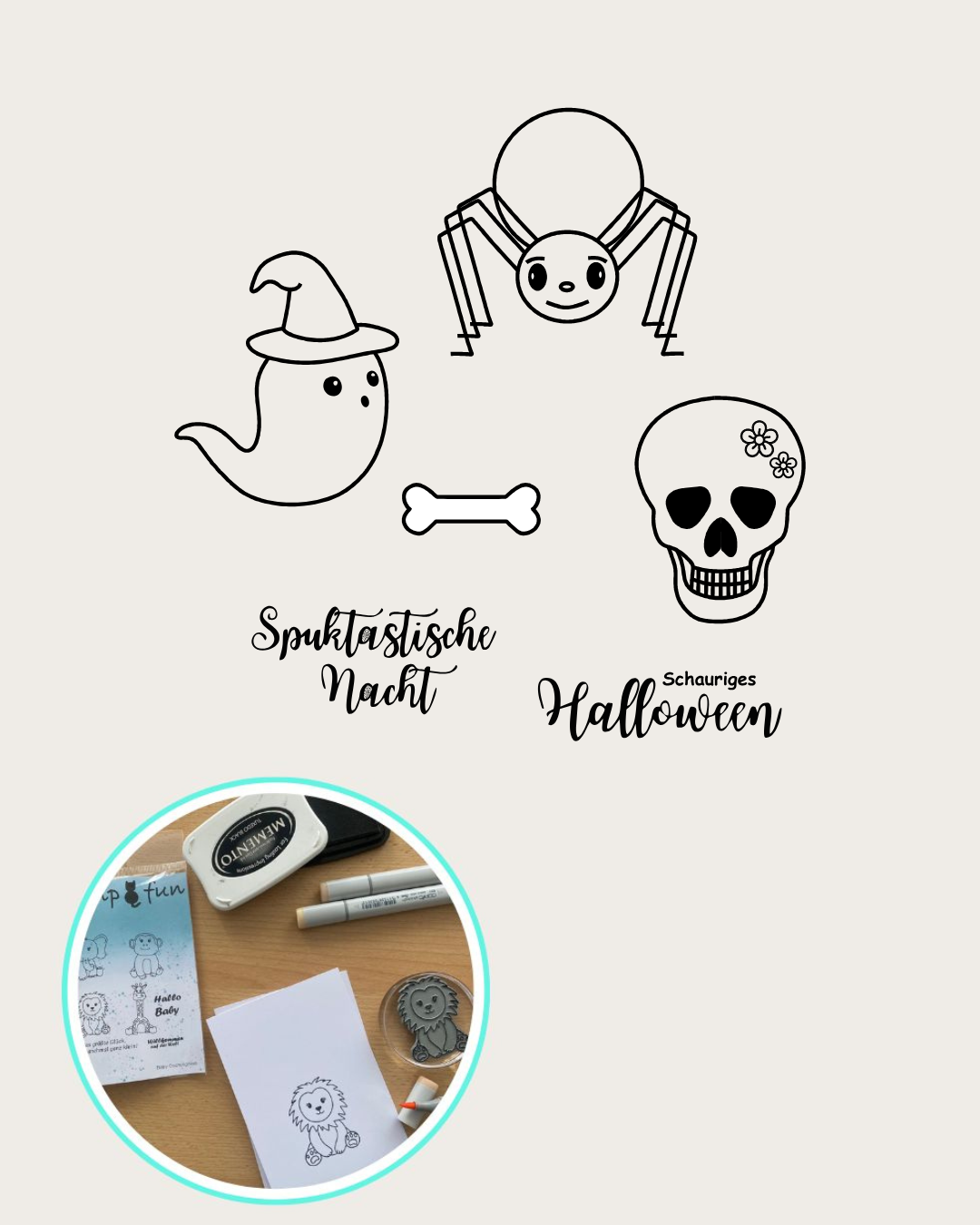 Stempel Set "Halloween Freunde"