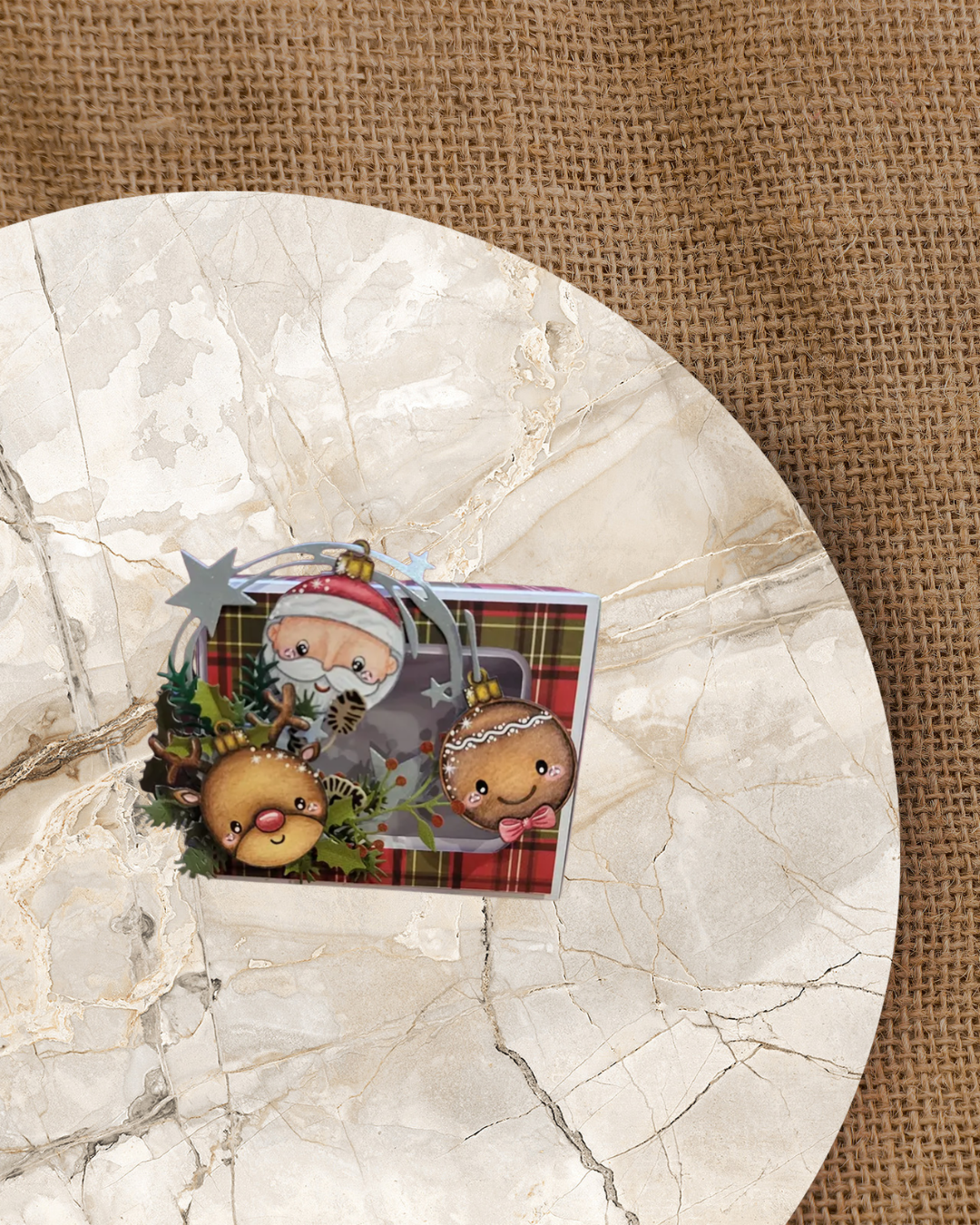Stempel Set "Motiv Weihnachtskugeln"