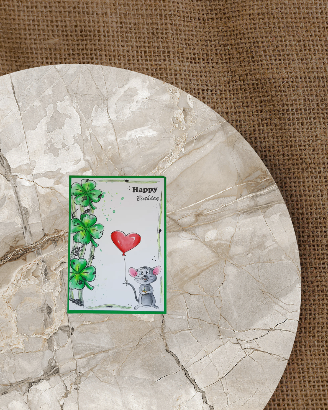 Stempel "Hintergrund Kleeblätter"