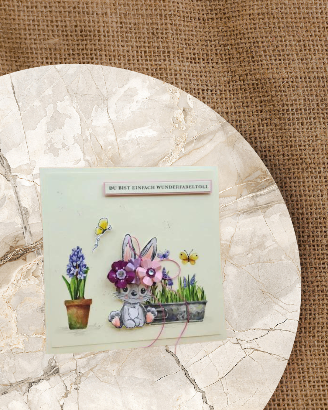 Karten mit Hase zu Oster