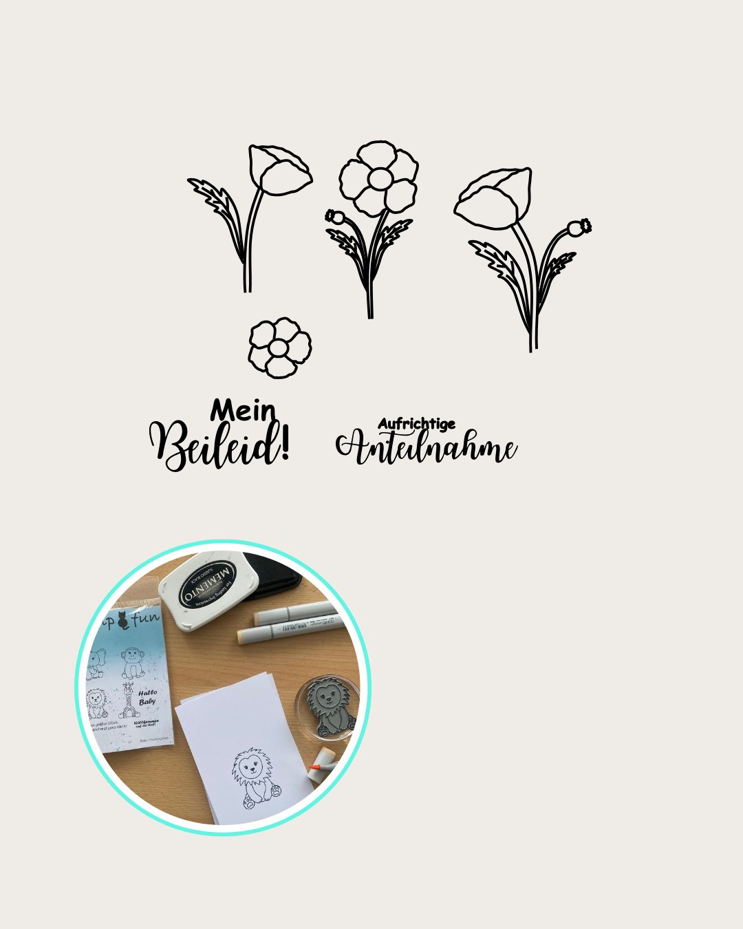 Stempel Set "Mohnblumen"