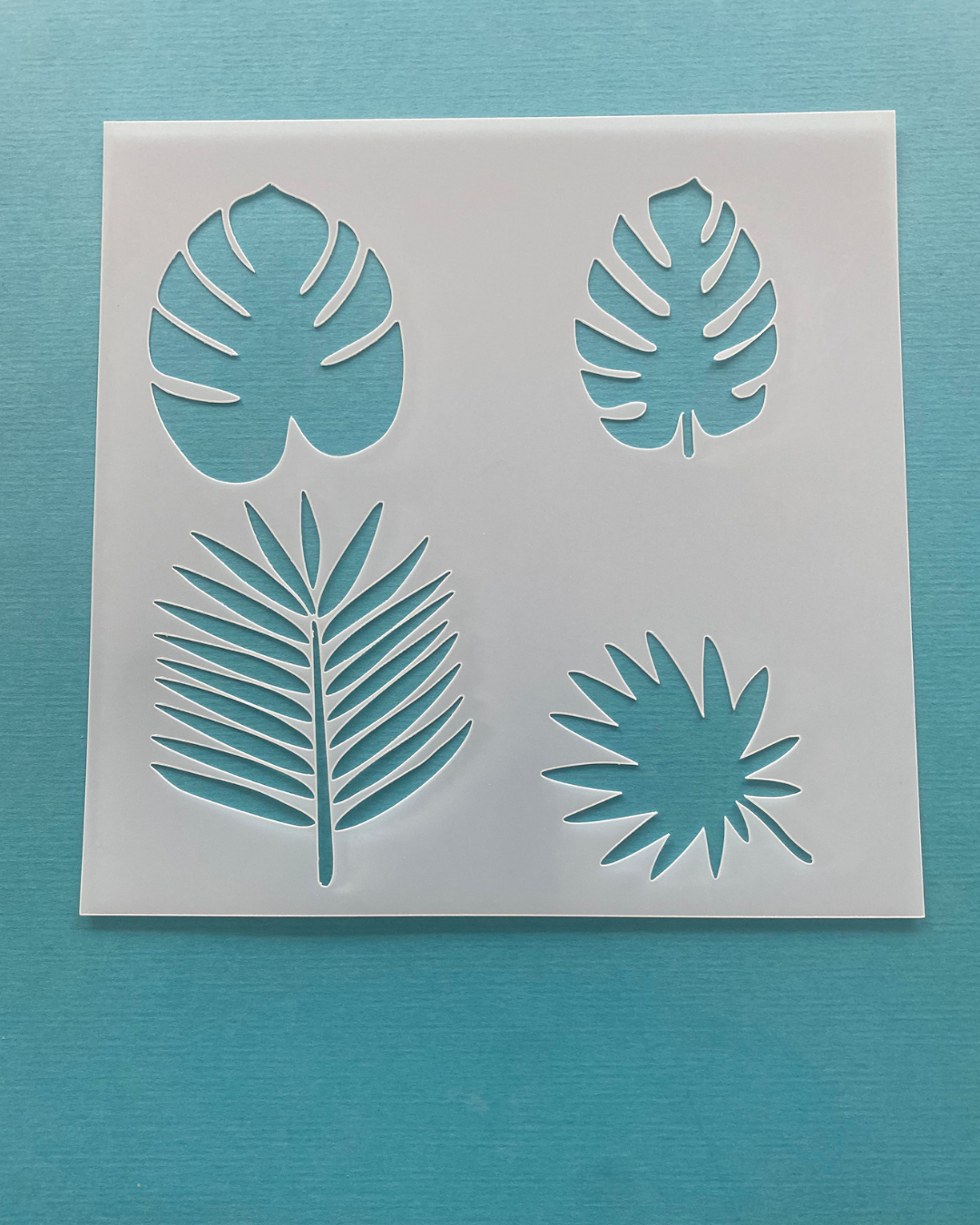 Stencil tropische Blätter