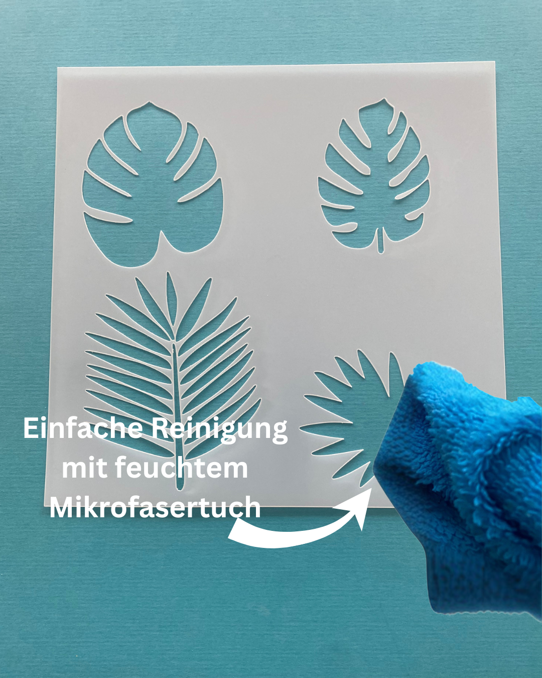 Stencil tropische Blätter