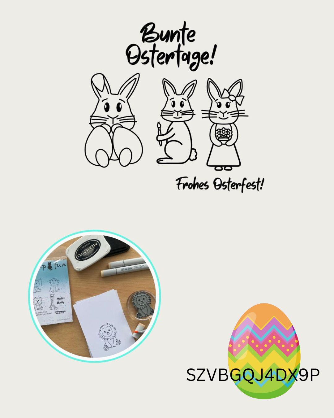 Stempel Set "Hasen-Trio"