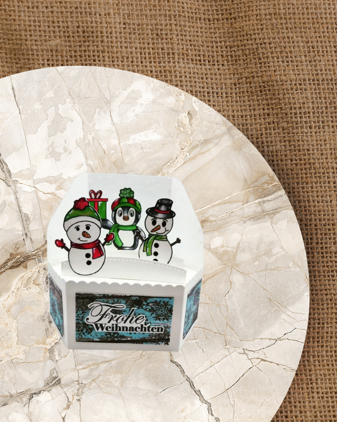 Stempel "Pinguin mit Geschenk"