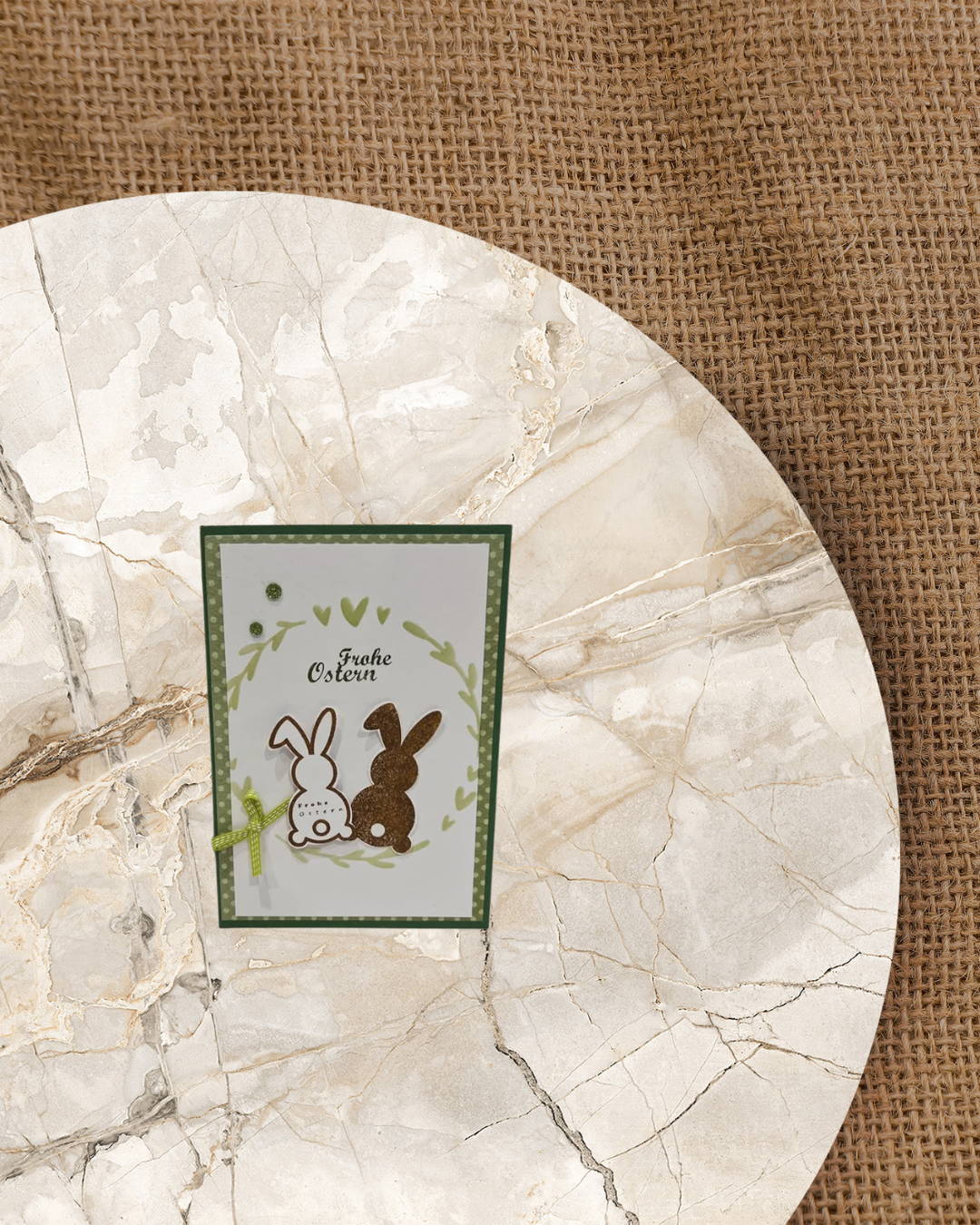 Stencil Floraler Kranz mit Herz