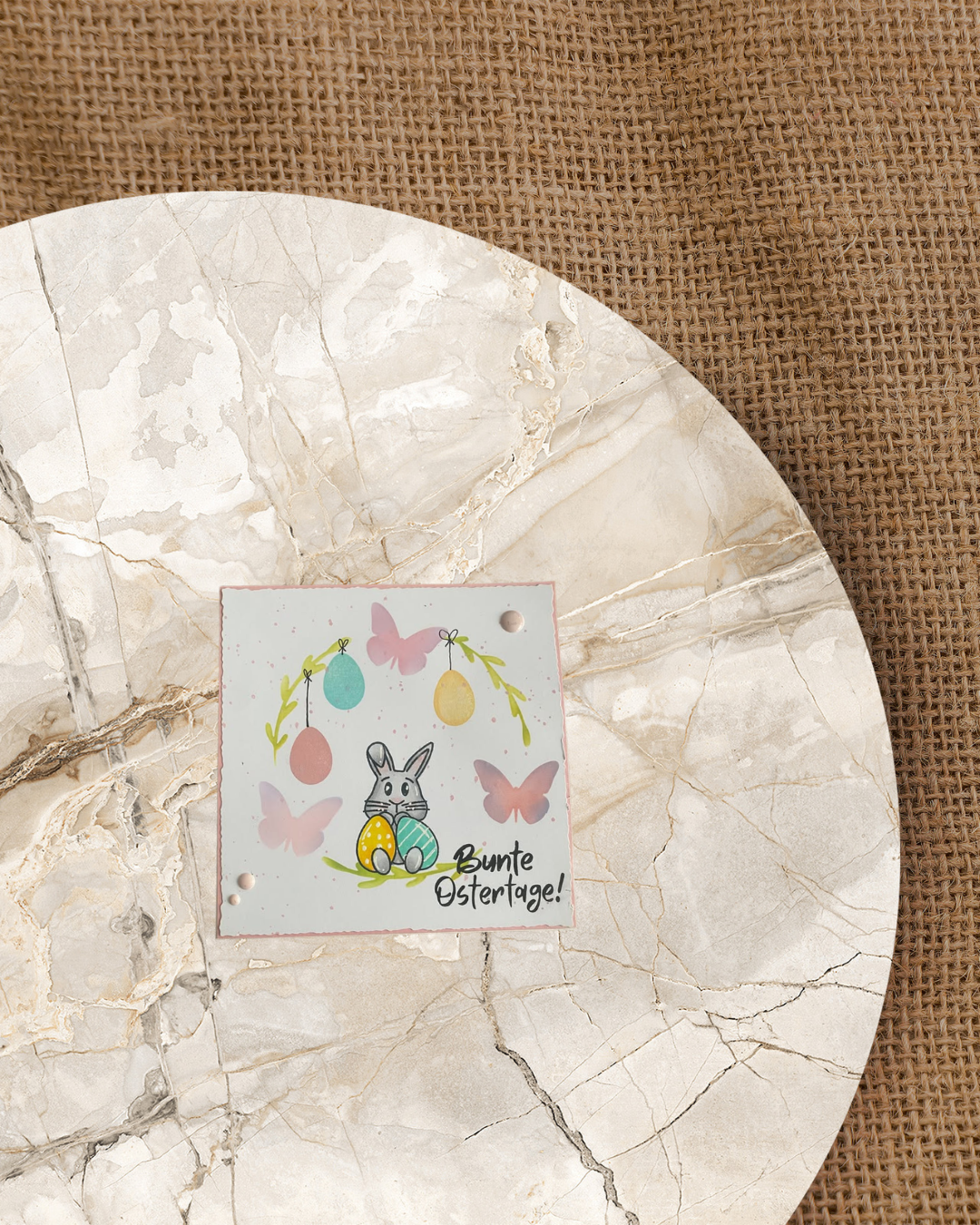 Stencil Floraler Kranz mit Herz