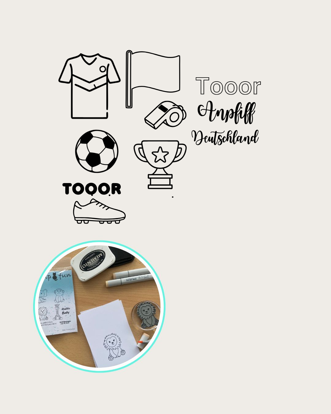 Stempelset Fußball